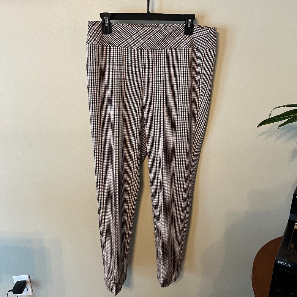 Roz & Ali Plaid Pull On Dress Pants/Size 6